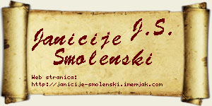 Janićije Smolenski vizit kartica